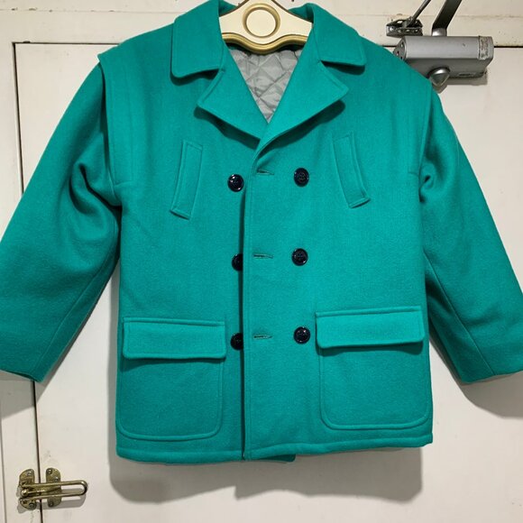 VINTAGE YVES SAINT LAURENT JEUNESSE WOOL BLEND PEA COATS SIZE S - Picture 1 of 9